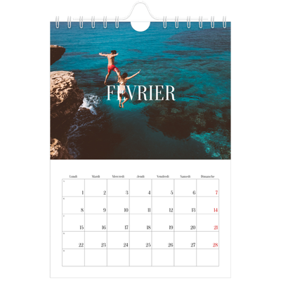 Calendrier photo A5 — Évasion sans fin [Février]