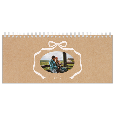 Calendrier de bureau — Kraft et nœud [couverture]