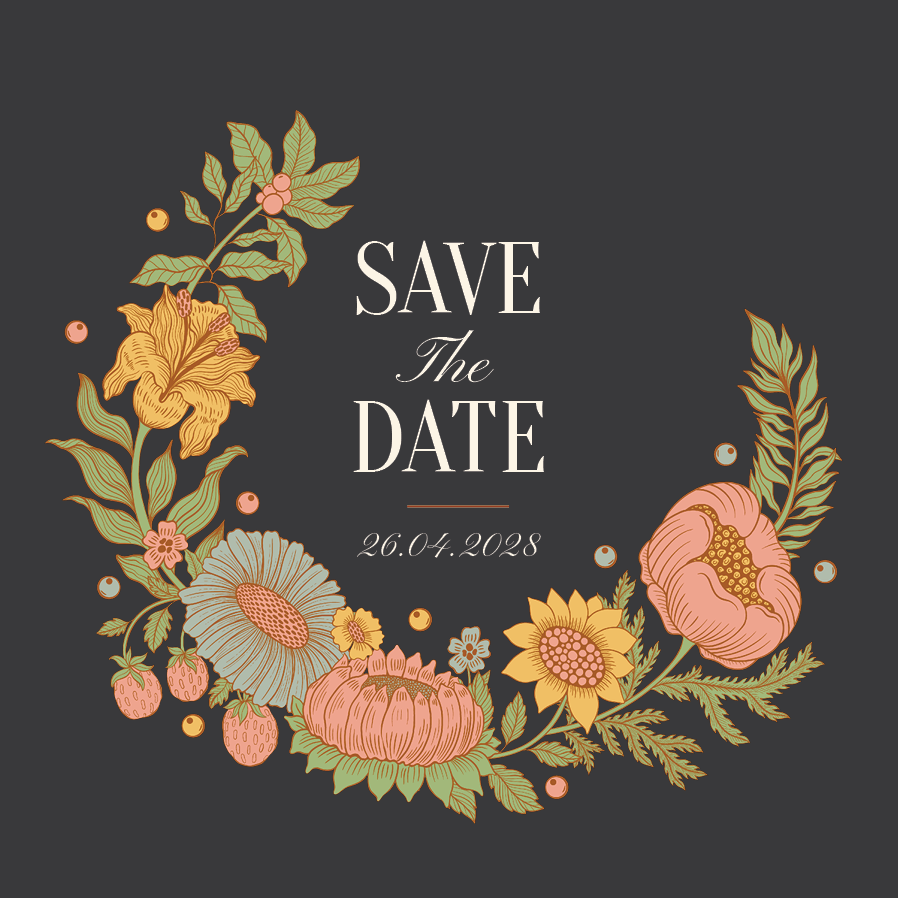 Save the date — Romance botanique