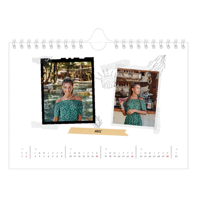 Calendrier photo A5 — Esprit scrapbook [Mai]