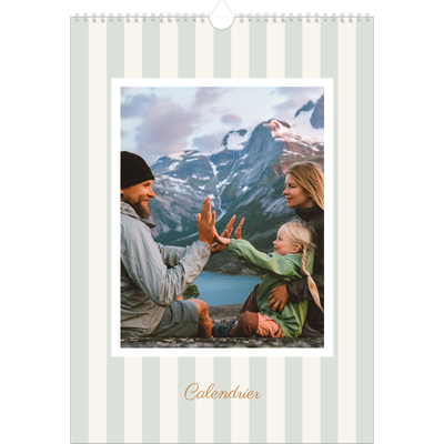 A3 Calendrier annuel — Lettrages et rayures [couverture]
