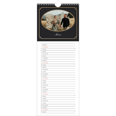 Calendrier mural long  — Classique vintage [Mars]