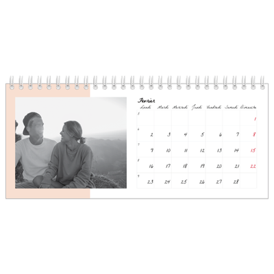 Calendrier de bureau — Écrans de couleur [Février]