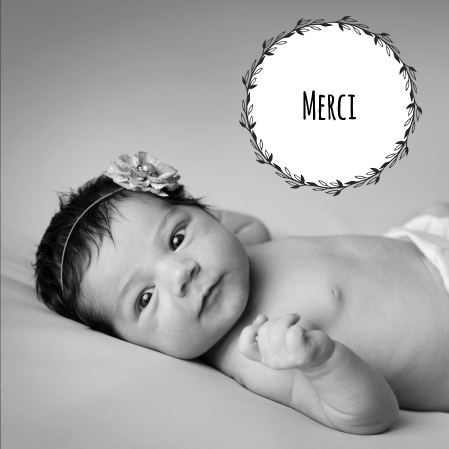 Carte de remerciement — Annonce ardoise