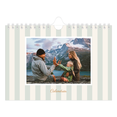 Calendrier photo A5 — Lettrages et rayures [couverture]