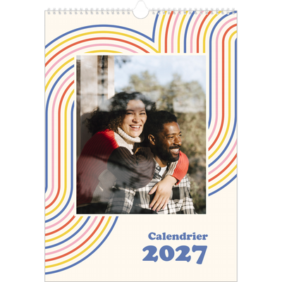 A3 Calendrier annuel — Rayures rétros [couverture]