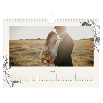 Calendrier photo A4 — Encre & lierre [Janvier]