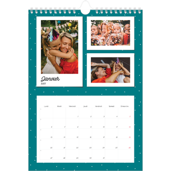 Calendrier photo A4 — Cliché rétro pop