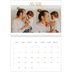 Calendrier photo A4 double (30 x 40 cm) — Large texte Doré [Avril]