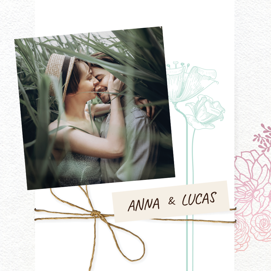 Cartons d'invitation — Ornements bucoliques