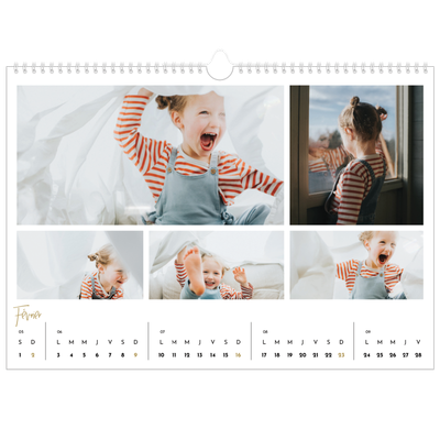 Calendrier photo A3 — Manuscrit [Février]