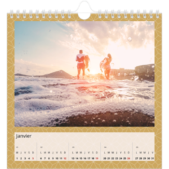 Calendrier photo carré — Céleste dorée
