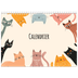 Calendrier photo A4 double (30 x 40 cm) — Pattes de chat et gribouillis [couverture]