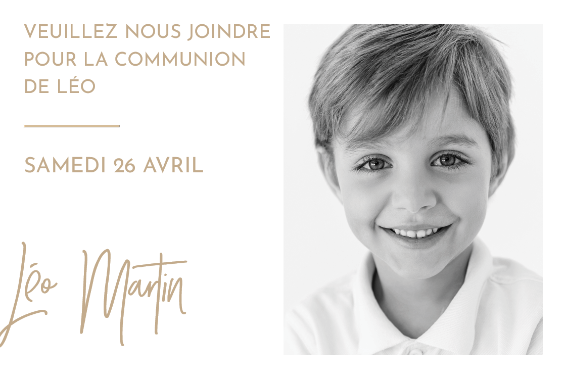 Cartons d'invitation — Signature dorée