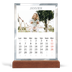 Calendrier de bureau support bois - portrait  — Effet pinceau [Janvier]