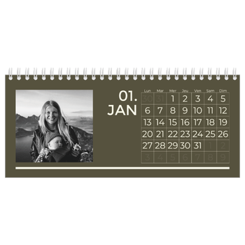 Calendrier de bureau — Contemporain audacieux
