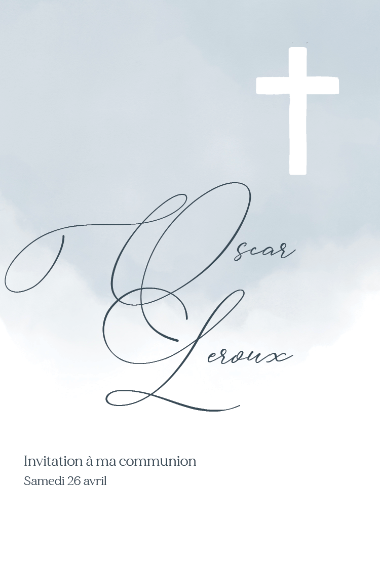 Cartons d'invitation — Aquarelle abstraite bleu