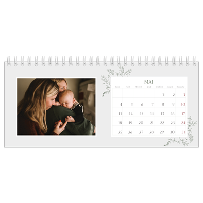 Calendrier de bureau — Fleurs dessinées [couverture]