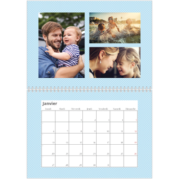 Calendrier photo A4 double — Papier peint douceur