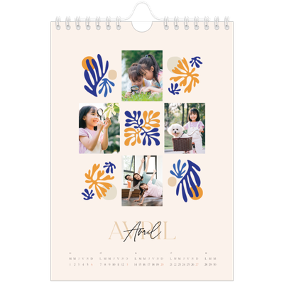 Calendrier photo A5 — Coraux minimalistes [couverture]