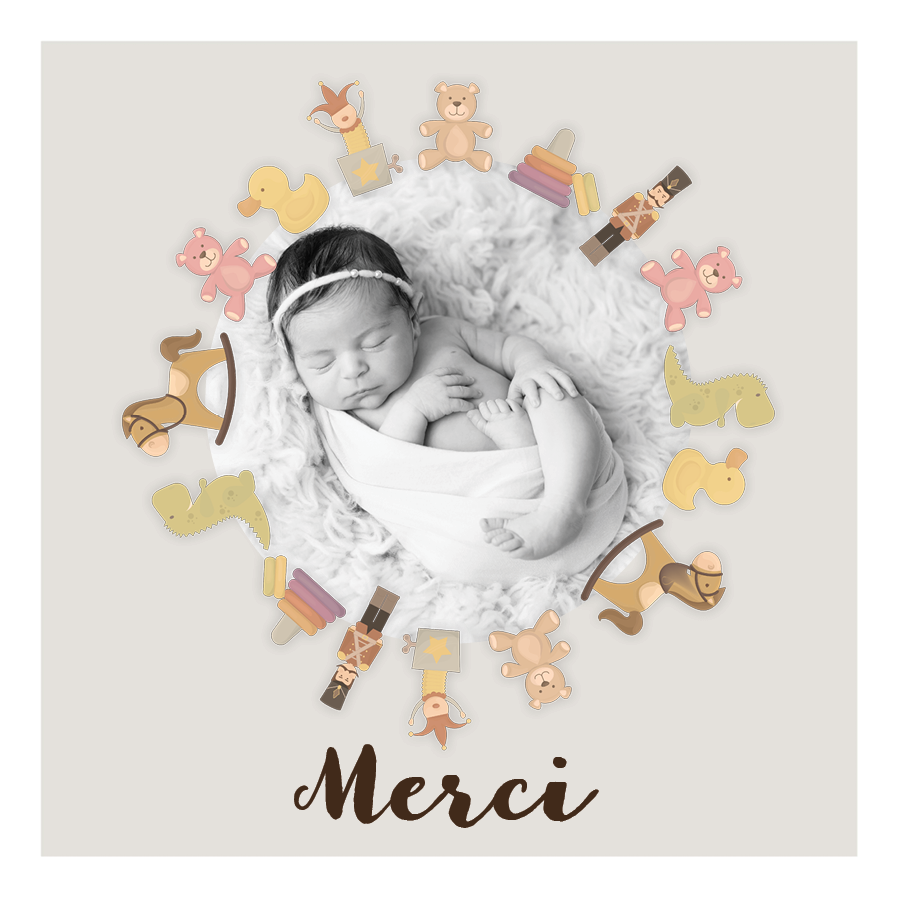 Carte de remerciement — Petit ourson