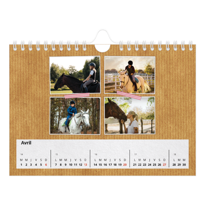 Calendrier photo A5 — Scrapbooking [Avril]