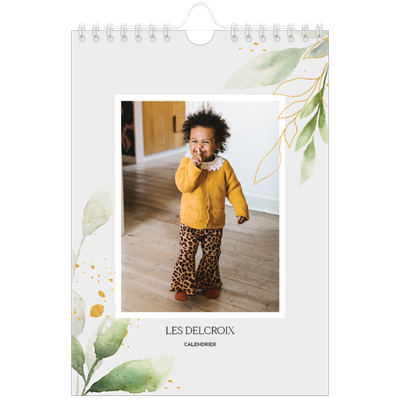 Calendrier photo A5 — Éclaboussure florale [couverture]