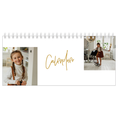 Calendrier de bureau — Calligraphie dorée [couverture]
