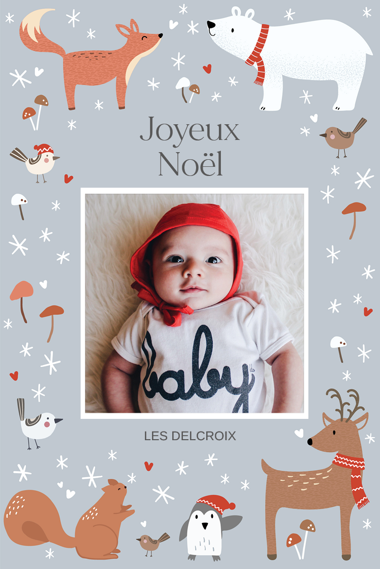 Faire-part & Cartes — Noël enchanté en forêt