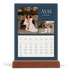 Calendrier de bureau support bois - portrait  — Ardoise et sérifs [couverture]