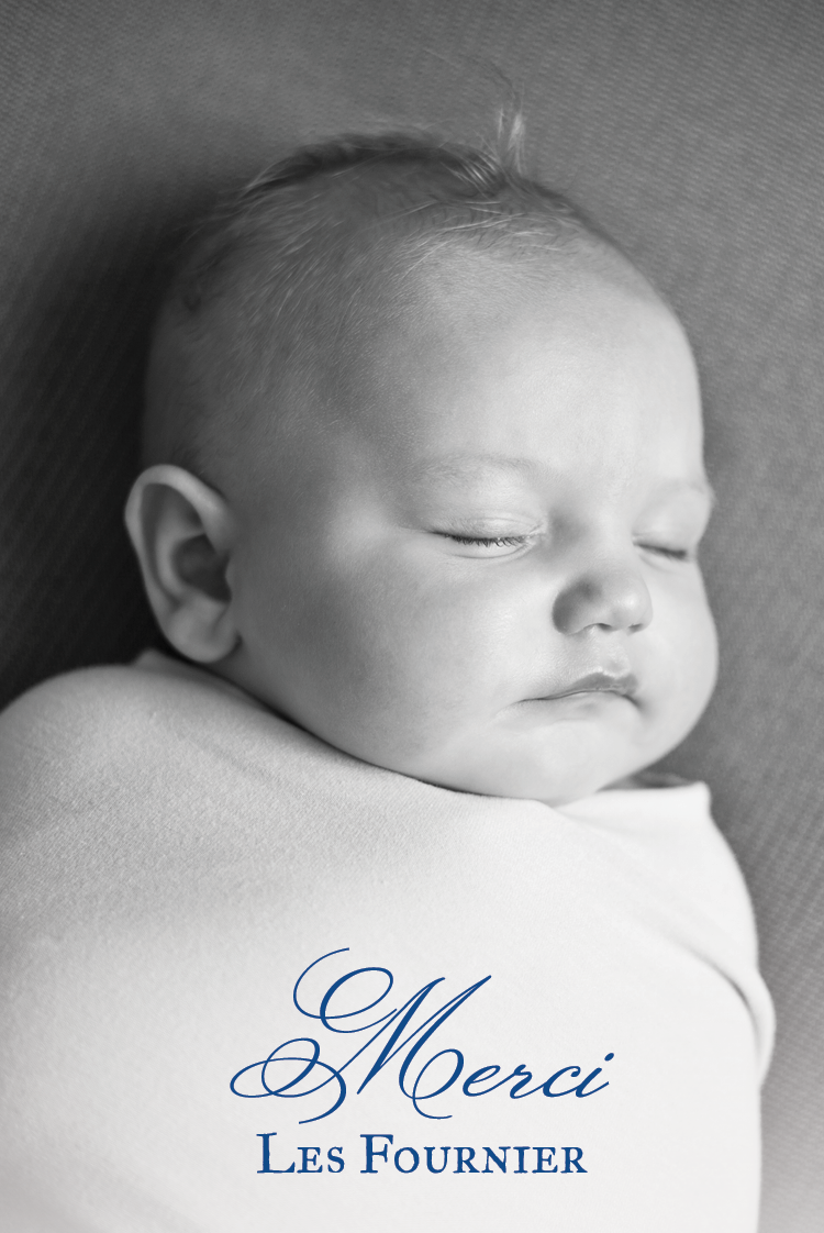 Carte de remerciement — Nuances de bleu