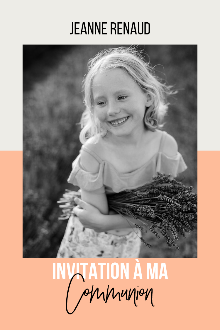 Cartons d'invitation — Communion colorée