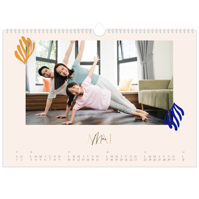 Calendrier photo A3 — Coraux minimalistes [couverture]