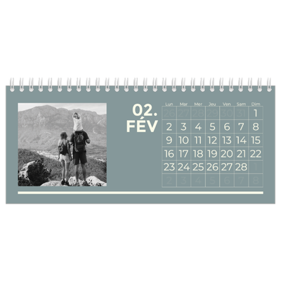 Calendrier de bureau — Contemporain audacieux [Février]