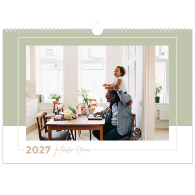 Calendrier photo A3 — Agenda palette naturelle - Famille de 4 [couverture]
