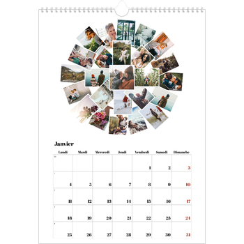 Calendrier photo A3 — Formes et collage