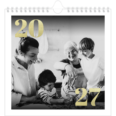 Calendriers annuels carré — Larges numéros brillants [couverture]