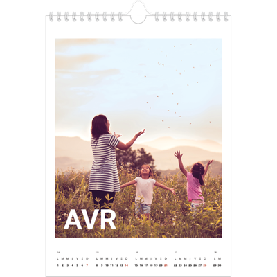 Calendrier photo A4 (20 x 30 cm) — Grand mois [Avril]
