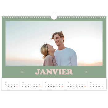 Calendrier photo A3 — Cadres rétro