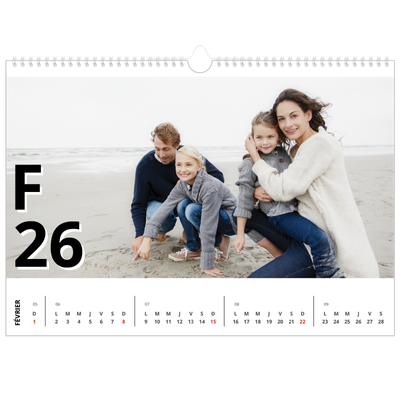 Calendrier photo A3 — Jolie lettre [Février]