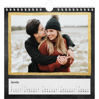 Calendrier photo carré — Paillete et ardoise
