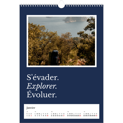 A3 Calendrier annuel — Terre éditoriale [Janvier]