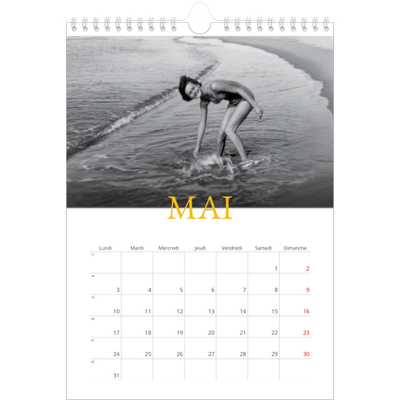 Calendrier photo A4 (20 x 30 cm) — Style héritage [couverture]