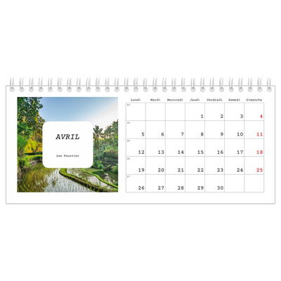 Calendrier de bureau — Toute l'histoire [Avril]