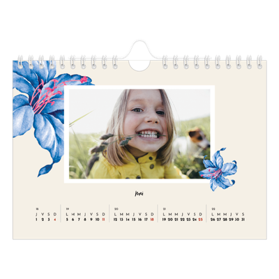 Calendrier photo A5 — Fleurs entremélées [couverture]