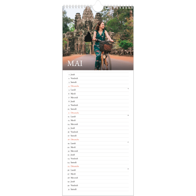 Calendrier mural long  — Superposition classique [couverture]