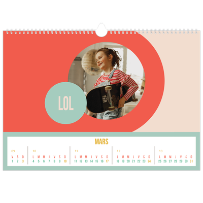 Calendrier photo A3 — Fun et moderne [Mars]