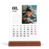 Calendrier de bureau support bois - portrait  — Sérif et moments [Janvier]