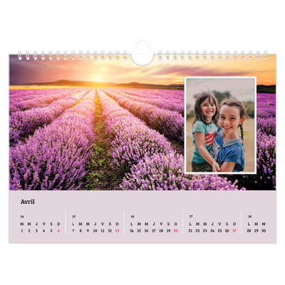 Calendrier photo A4 — Saison en immersion [Avril]