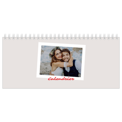 Calendrier de bureau — Signature carmin [couverture]